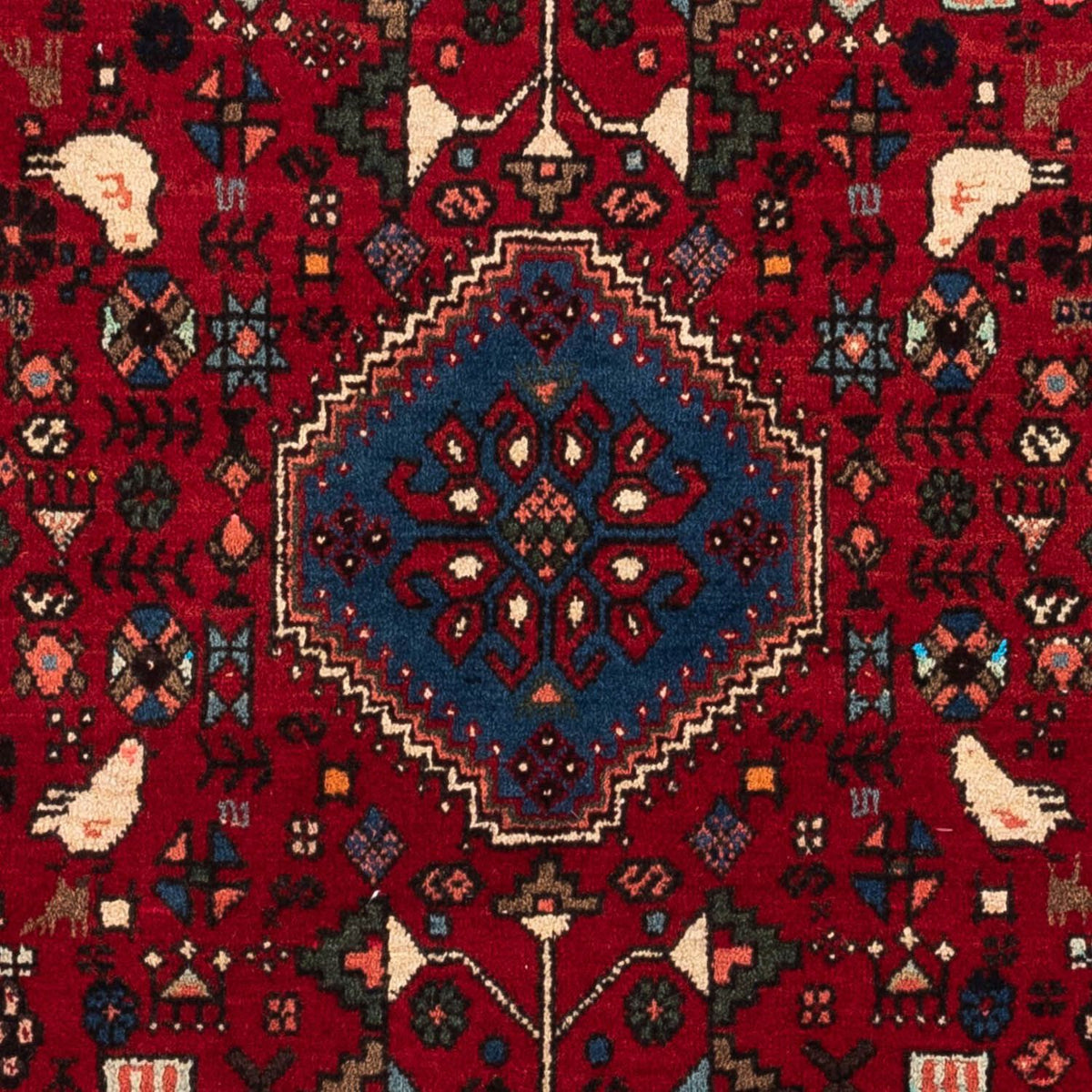 Persisk tæppe - Nomadisk - 145 x 100 cm - mørkerød