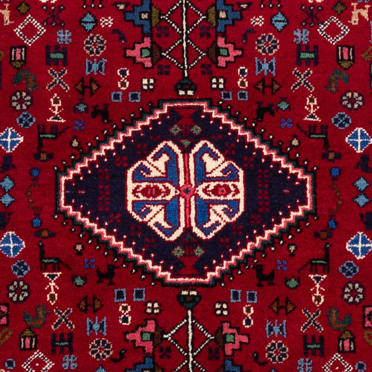 Persisk tæppe - Nomadisk - 148 x 100 cm - mørkerød