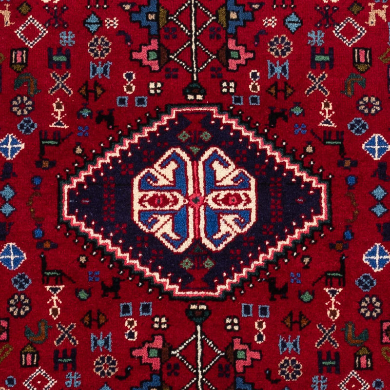 Persisk tæppe - Nomadisk - 148 x 100 cm - mørkerød