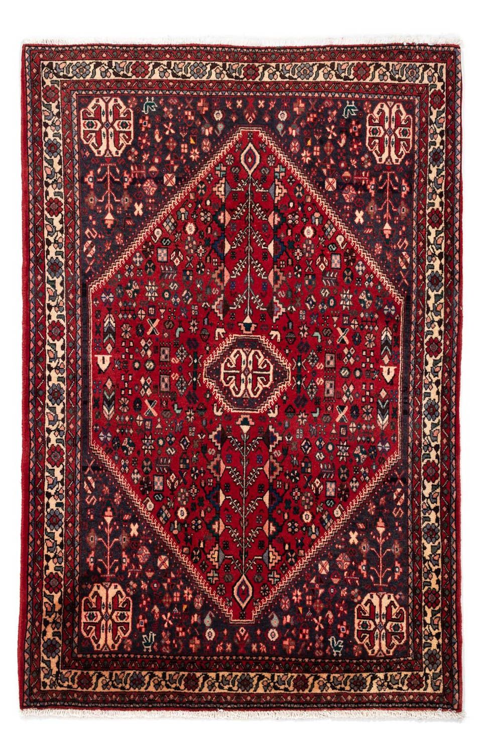 Persisk tæppe - Nomadisk - 161 x 105 cm - mørkerød