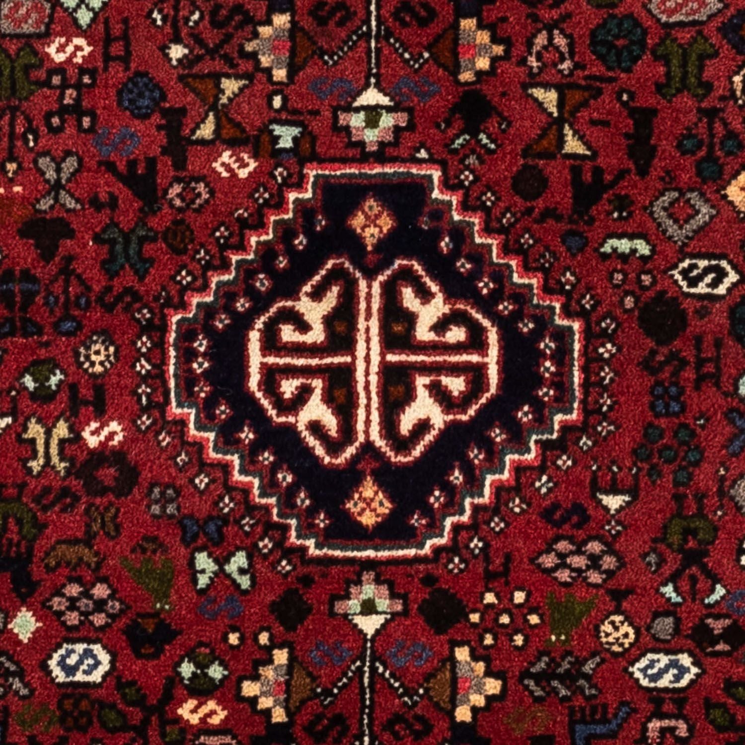 Persisk tæppe - Nomadisk - 152 x 110 cm - mørkerød