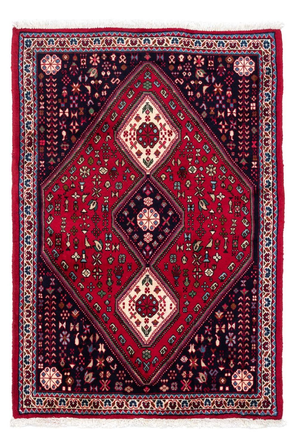 Persisk tæppe - Nomadisk - 143 x 97 cm - mørkerød