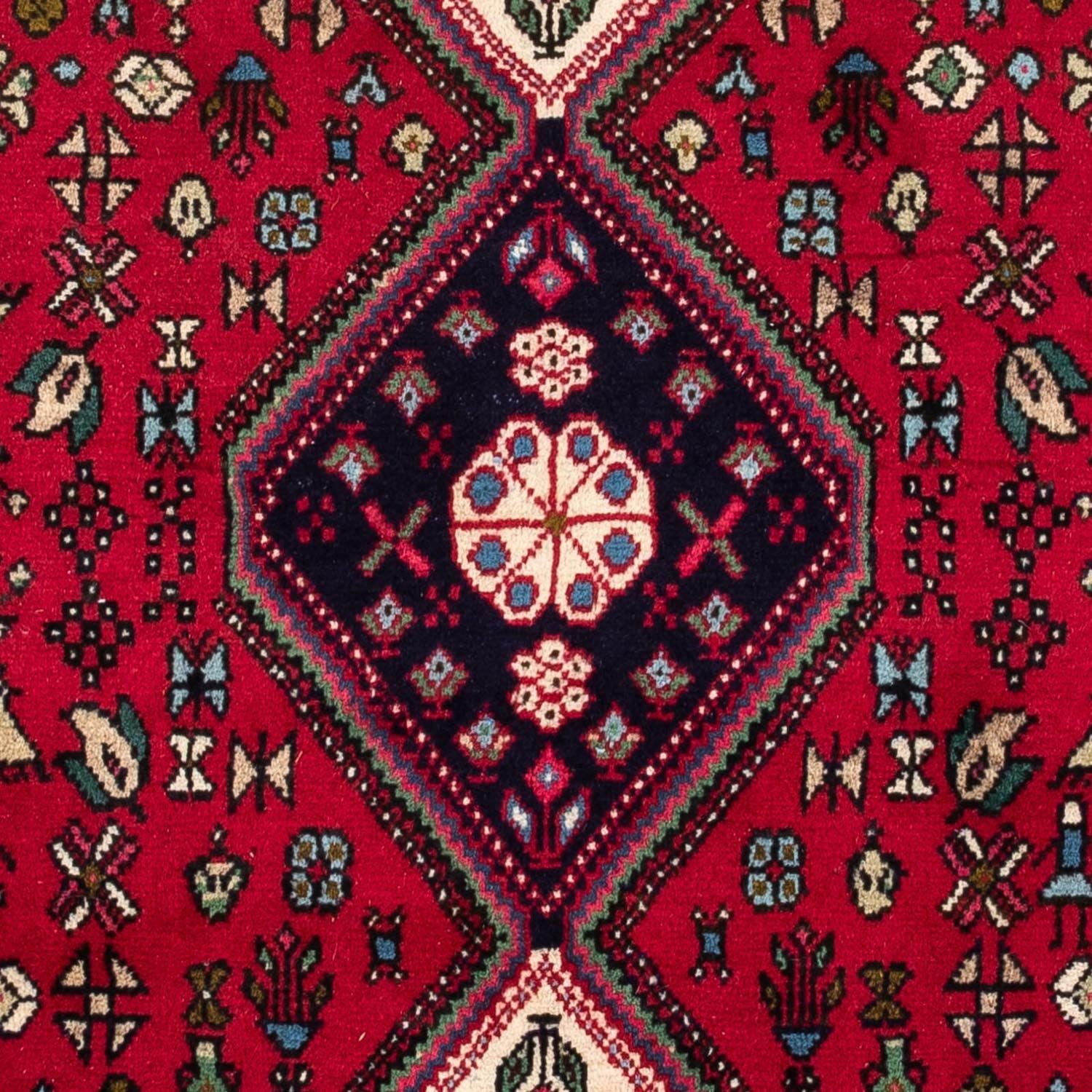 Persisk tæppe - Nomadisk - 143 x 97 cm - mørkerød