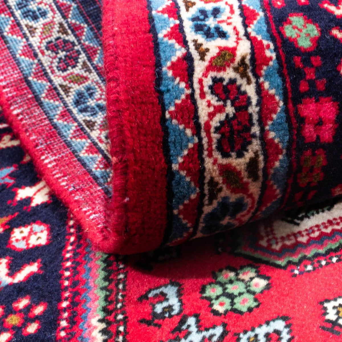 Persisk tæppe - Nomadisk - 143 x 97 cm - mørkerød