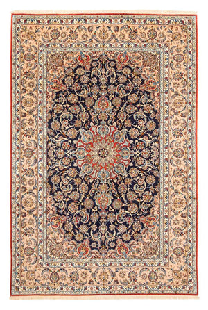 Persisk tæppe - Isfahan - Premium - 300 x 200 cm - mørkeblå