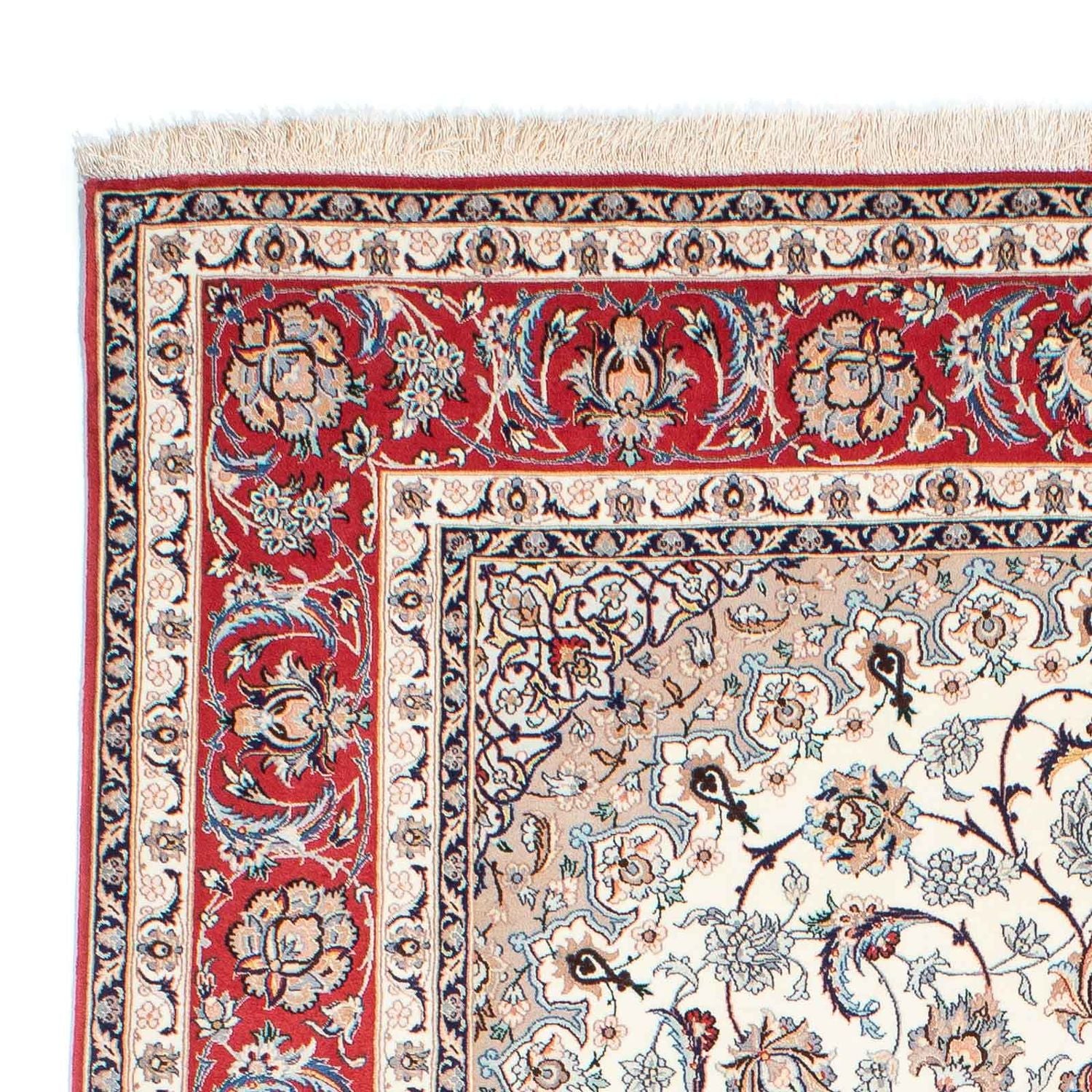 Persisk tæppe - Isfahan - Premium - 243 x 156 cm - beige