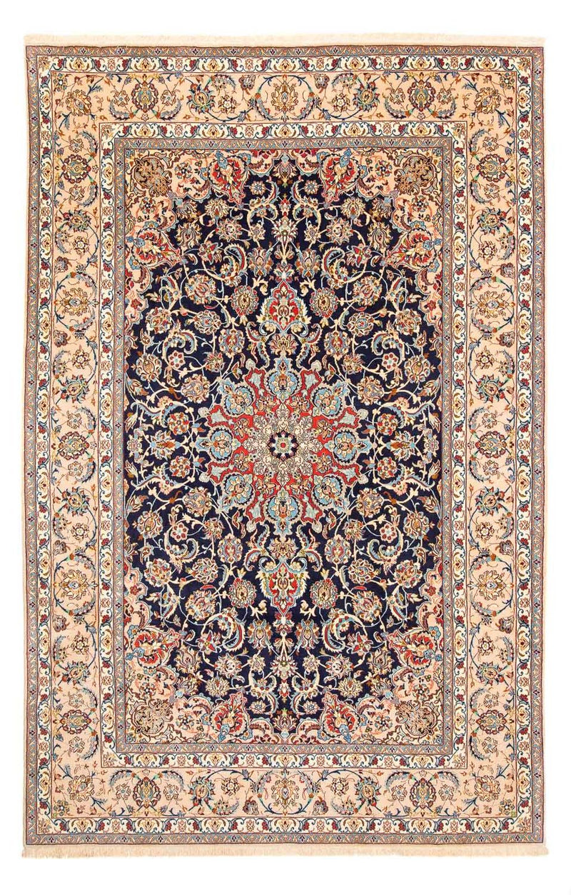 Persisk tæppe - Isfahan - Premium - 308 x 200 cm - mørkeblå