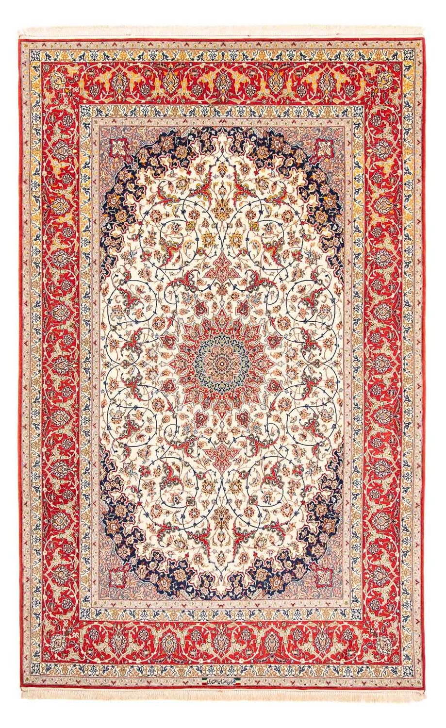 Persisk tæppe - Isfahan - Premium - 310 x 197 cm - rød
