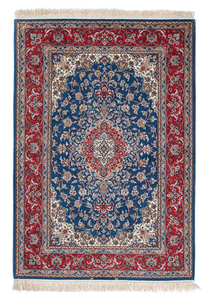 Persisk tæppe - Isfahan - Premium - 198 x 133 cm - blå
