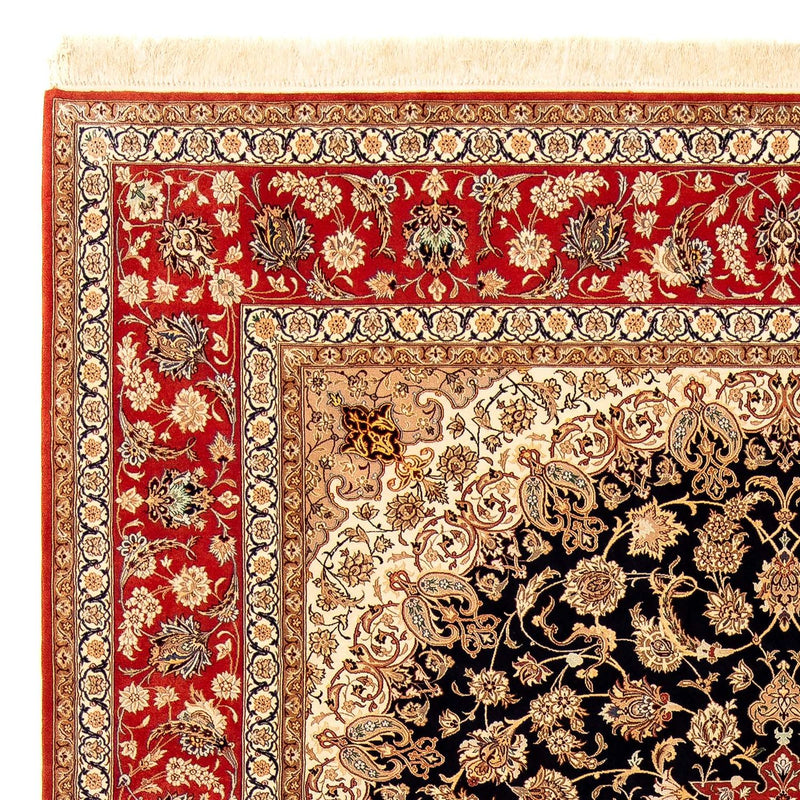 Persisk tæppe - Isfahan - Premium - 344 x 255 cm - mørkerød