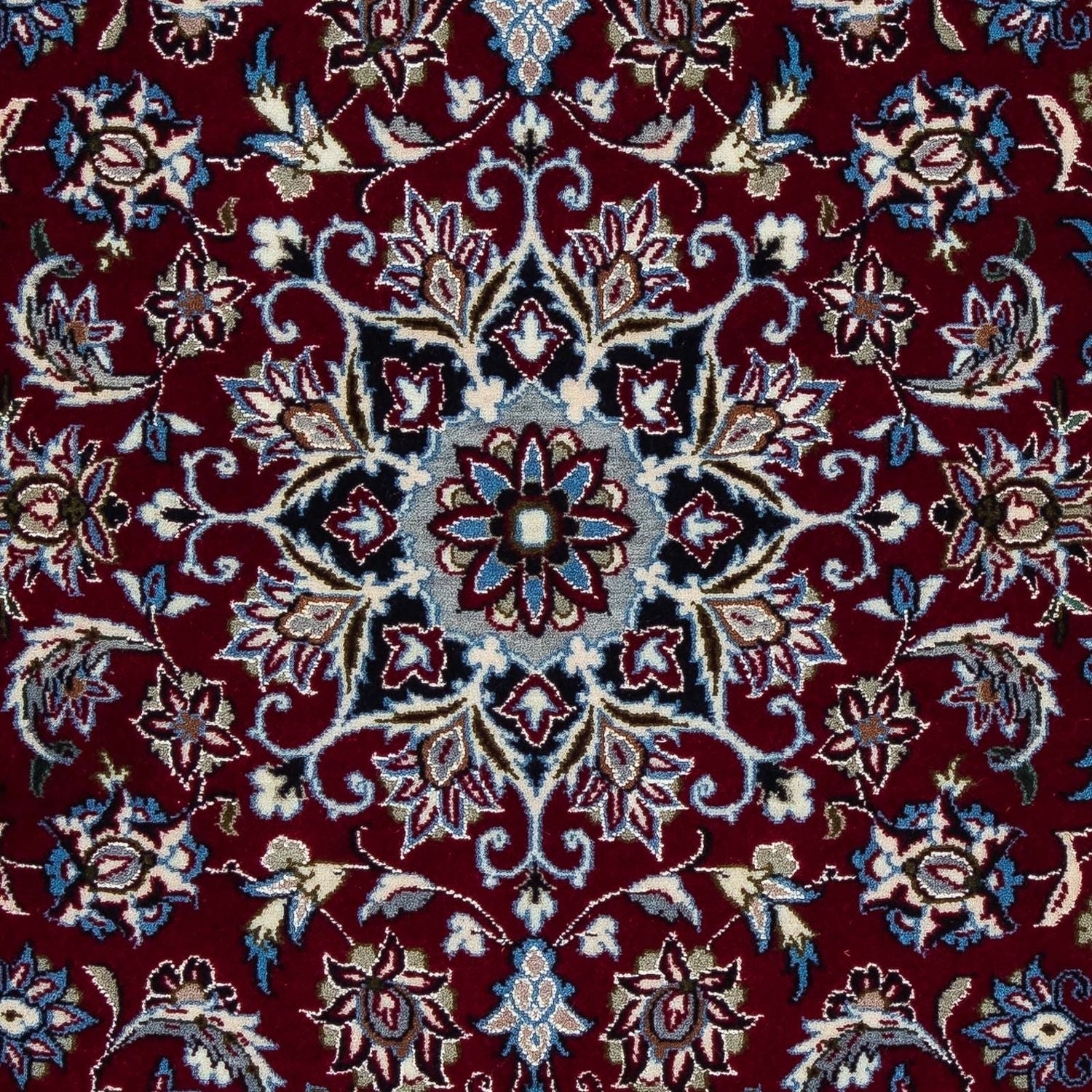 Persisk tæppe - Isfahan - Premium - 108 x 70 cm - mørkerød