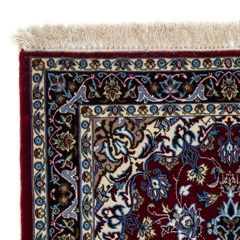 Persisk tæppe - Isfahan - Premium - 108 x 70 cm - mørkerød