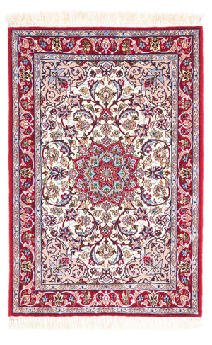Persisk tæppe - Isfahan - Premium - 105 x 70 cm - beige