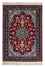 Persisk tæppe - Isfahan - Premium - 100 x 70 cm - mørkerød