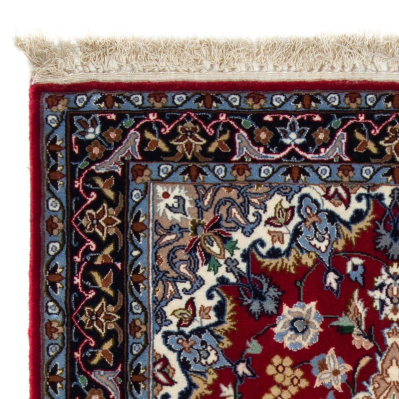 Persisk tæppe - Isfahan - Premium - 100 x 70 cm - mørkerød