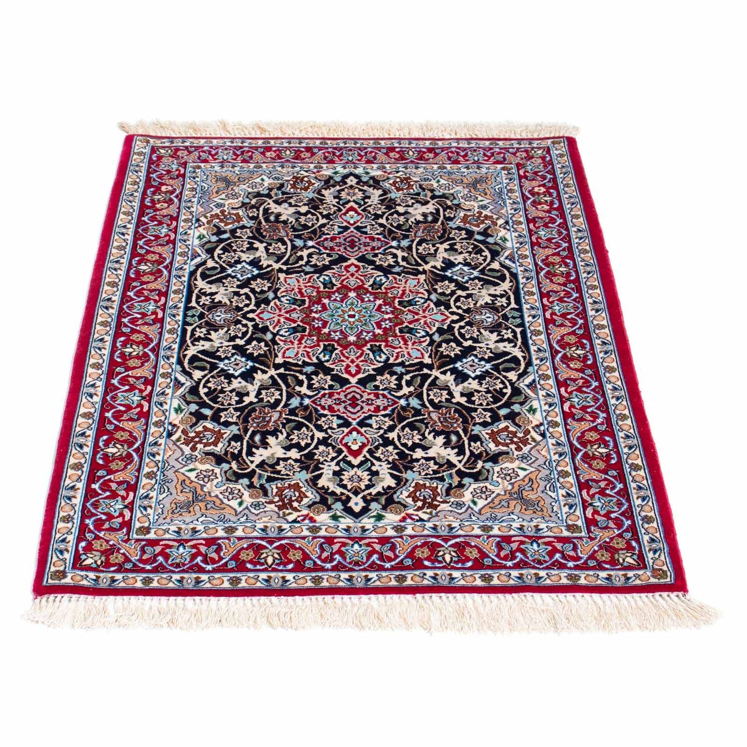 Persisk tæppe - Isfahan - Premium - 102 x 72 cm - rød