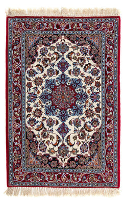 Persisk tæppe - Isfahan - Premium - 102 x 70 cm - mørkerød