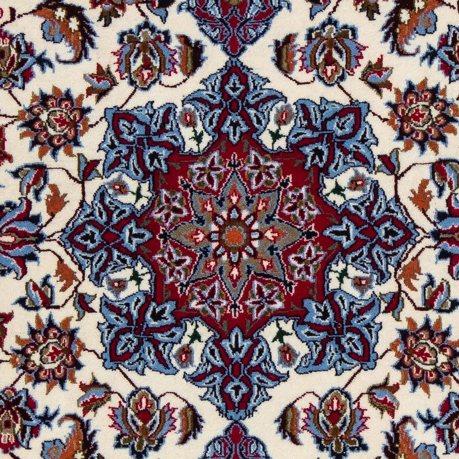 Persisk tæppe - Isfahan - Premium - 102 x 70 cm - mørkerød