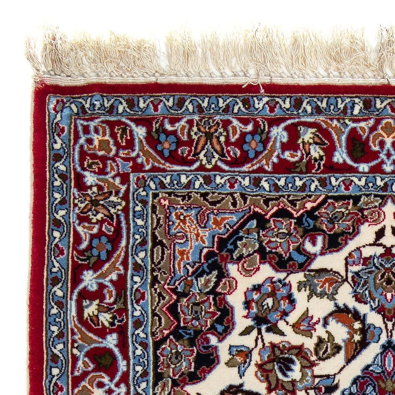 Persisk tæppe - Isfahan - Premium - 102 x 70 cm - mørkerød