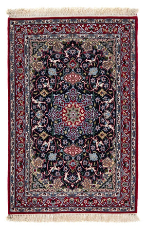 Persisk tæppe - Isfahan - Premium - 105 x 70 cm - mørkerød