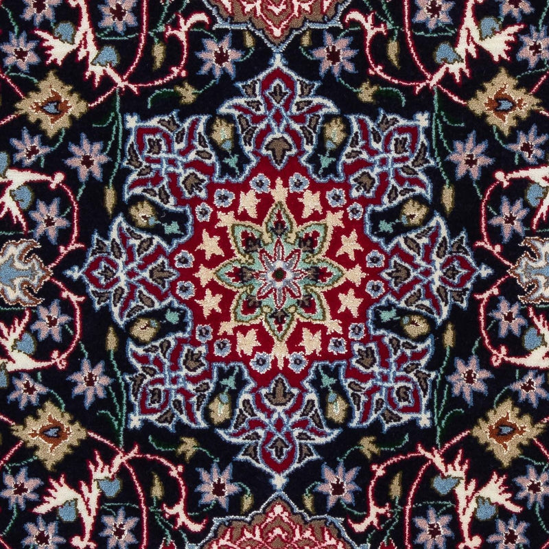 Persisk tæppe - Isfahan - Premium - 105 x 70 cm - mørkerød