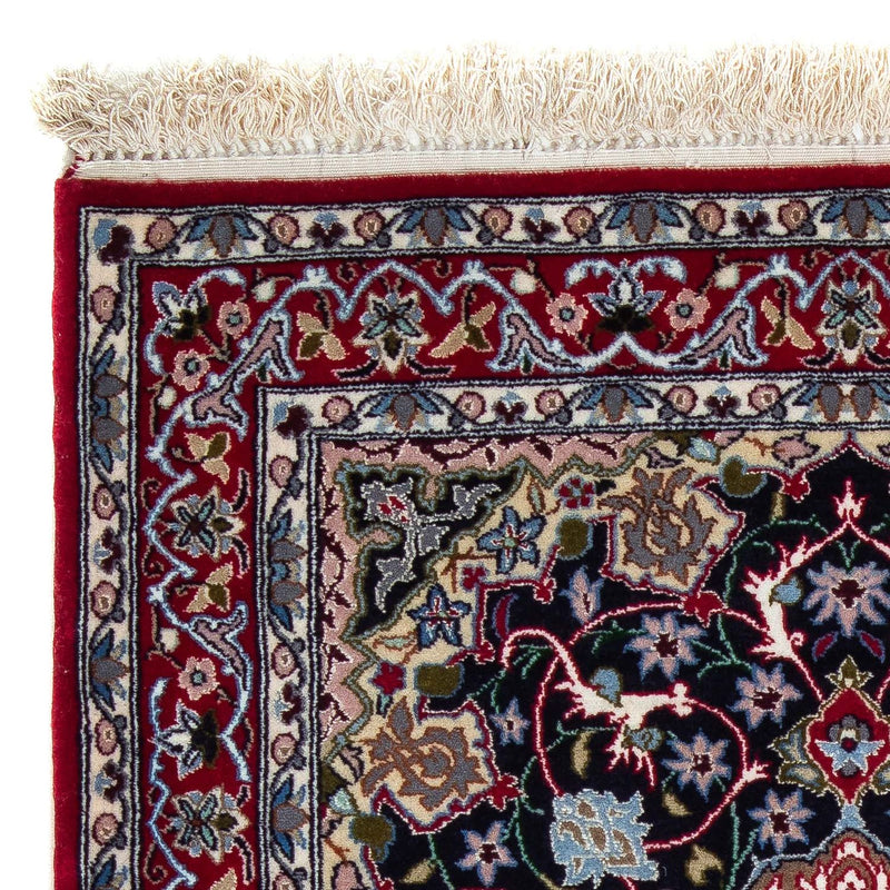 Persisk tæppe - Isfahan - Premium - 105 x 70 cm - mørkerød