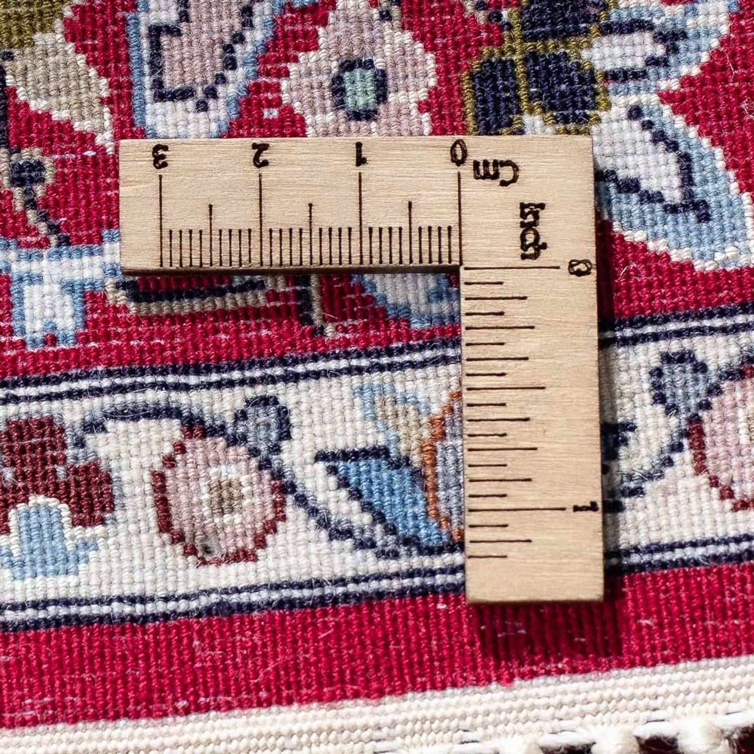 Persisk tæppe - Isfahan - Premium - 105 x 70 cm - mørkerød