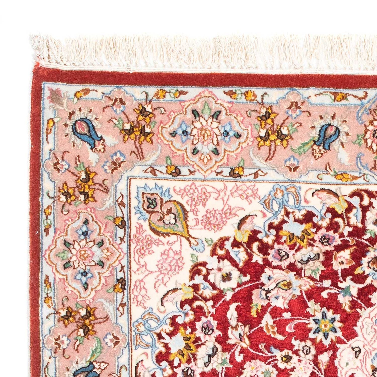 Persisk tæppe - Isfahan - Premium - 123 x 83 cm - rød