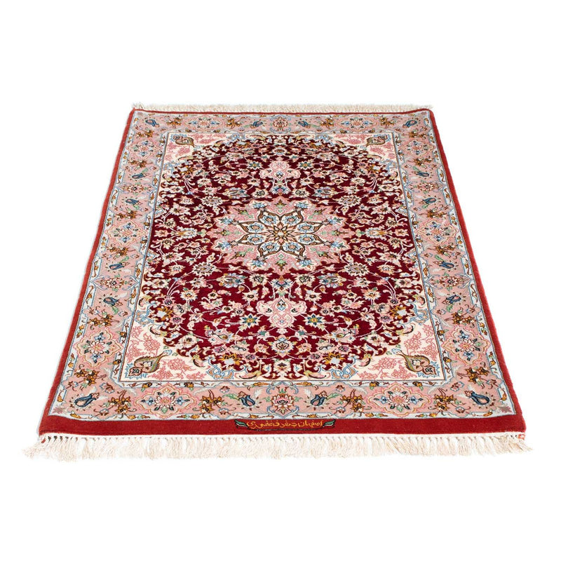 Persisk tæppe - Isfahan - Premium - 123 x 83 cm - rød