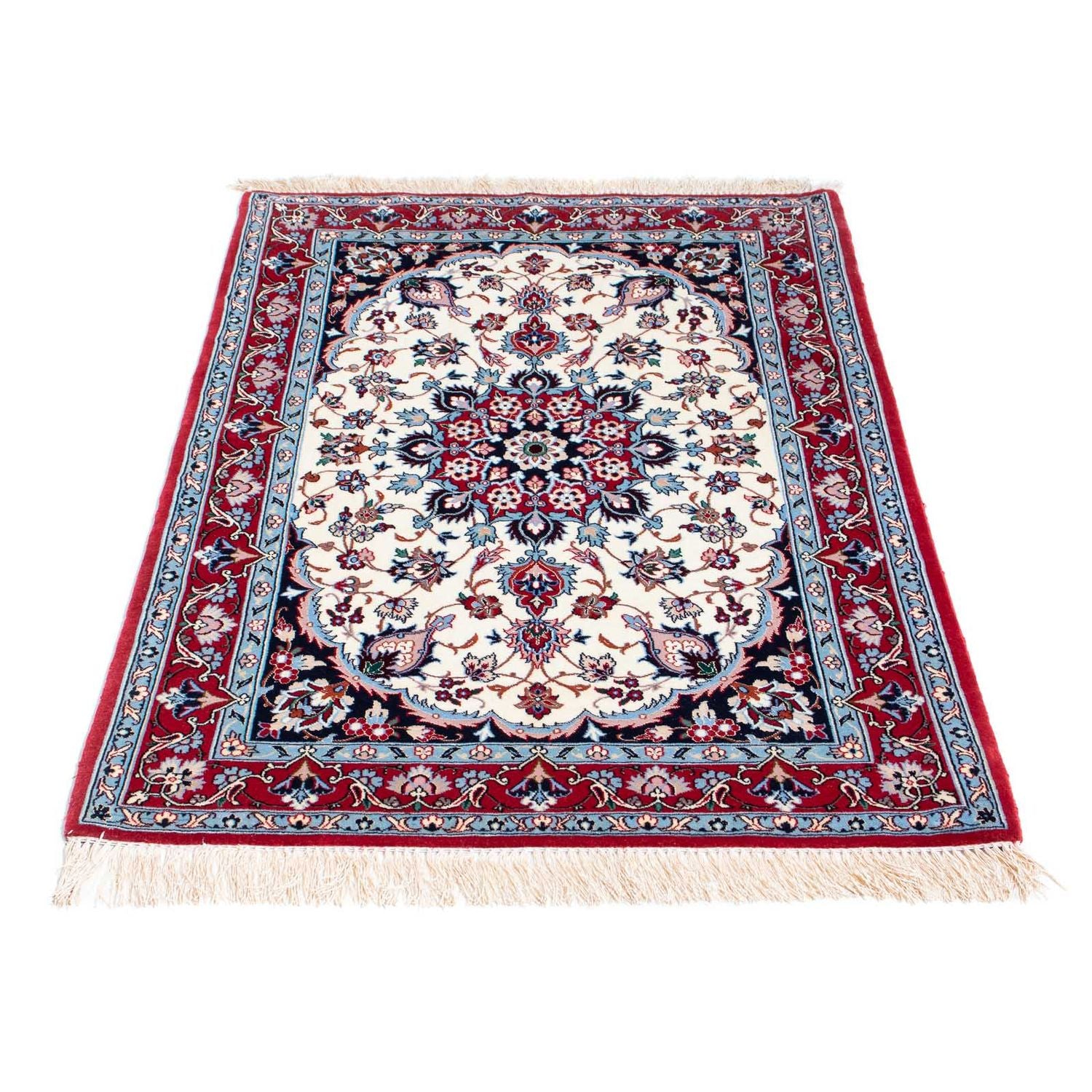 Persisk tæppe - Isfahan - Premium - 121 x 82 cm - beige