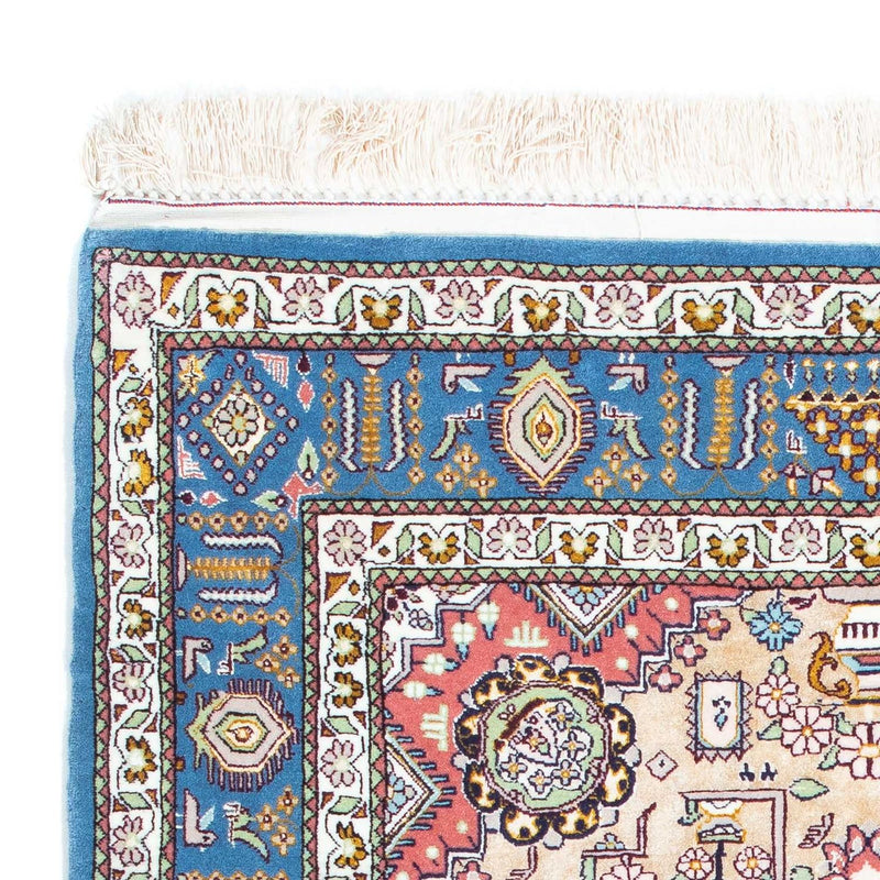 Persisk tæppe - Isfahan - Premium - 126 x 83 cm - lyseblå