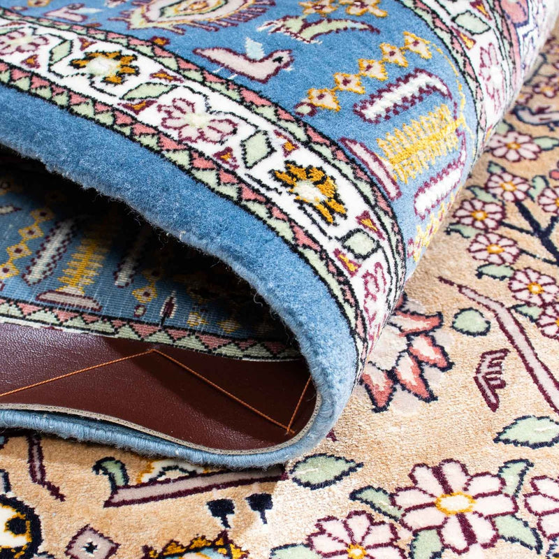 Persisk tæppe - Isfahan - Premium - 126 x 83 cm - lyseblå