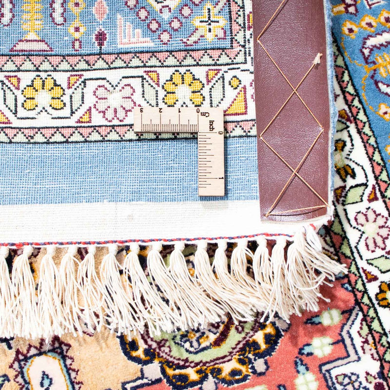 Persisk tæppe - Isfahan - Premium - 126 x 83 cm - lyseblå