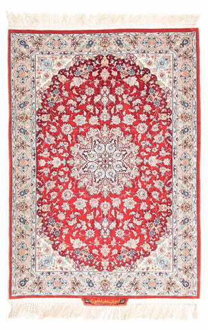 Persisk tæppe - Isfahan - Premium - 119 x 84 cm - rød