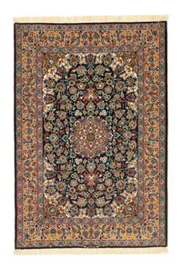 Persisk tæppe - Isfahan - Premium - 165 x 110 cm - sort