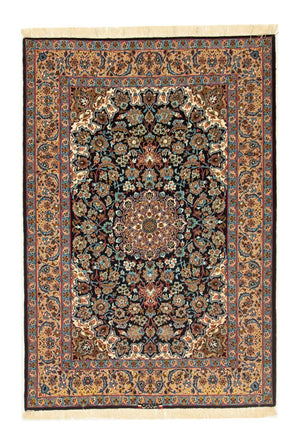 Persisk tæppe - Isfahan - Premium - 165 x 110 cm - sort