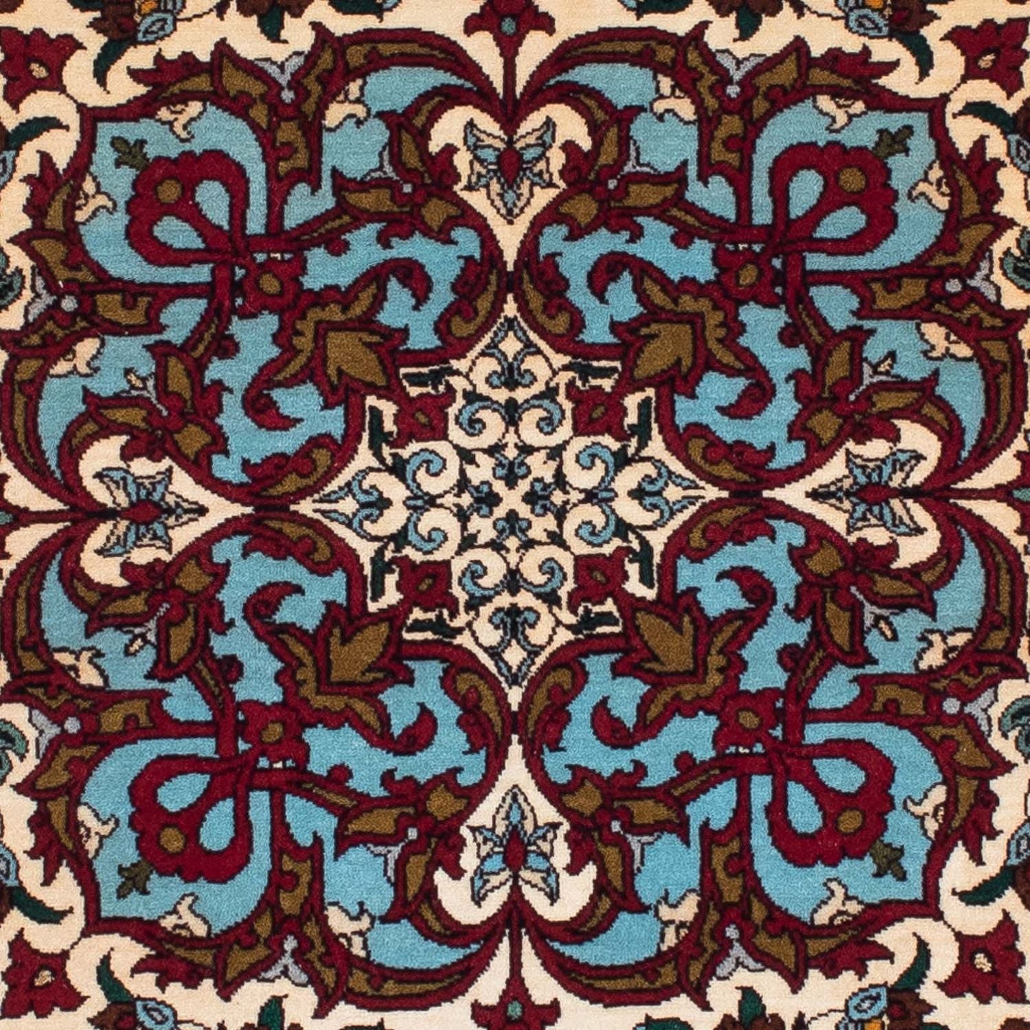 Persisk tæppe - Isfahan - Premium - 137 x 90 cm - mørkerød