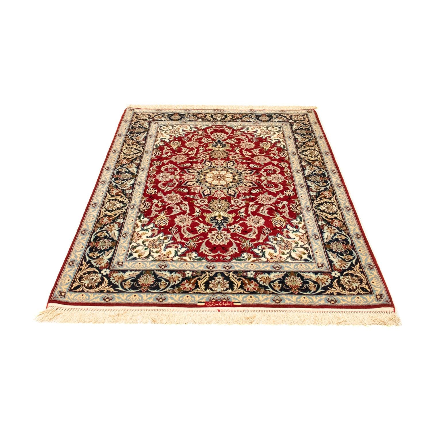 Persisk tæppe - Isfahan - Premium - 162 x 111 cm - rød