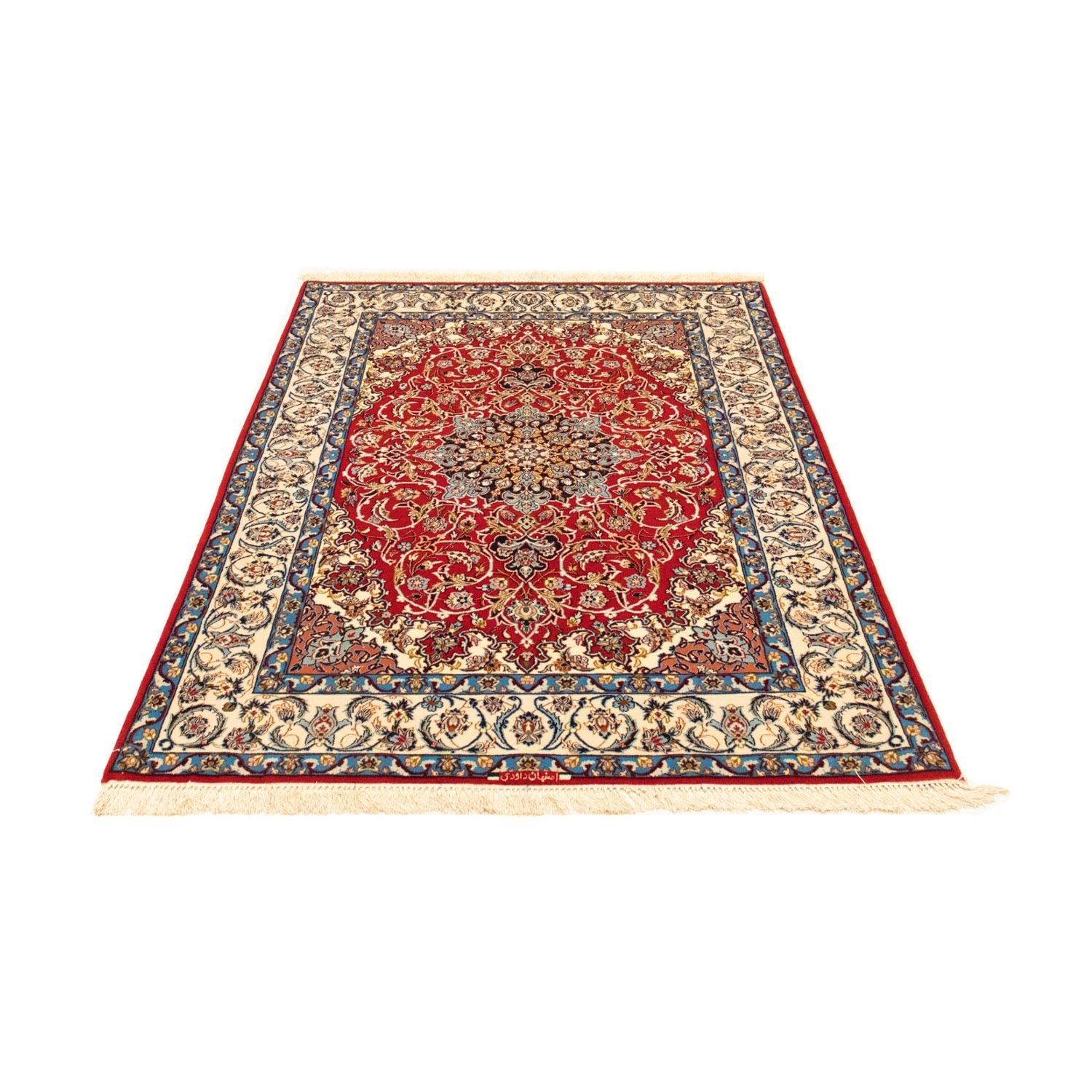 Persisk tæppe - Isfahan - Premium - 162 x 107 cm - rød