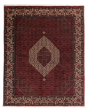 Persisk tæppe - Bijar - 257 x 204 cm - mørkerød