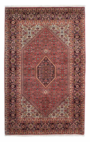 Persisk tæppe - Bijar - 224 x 141 cm - lysrød