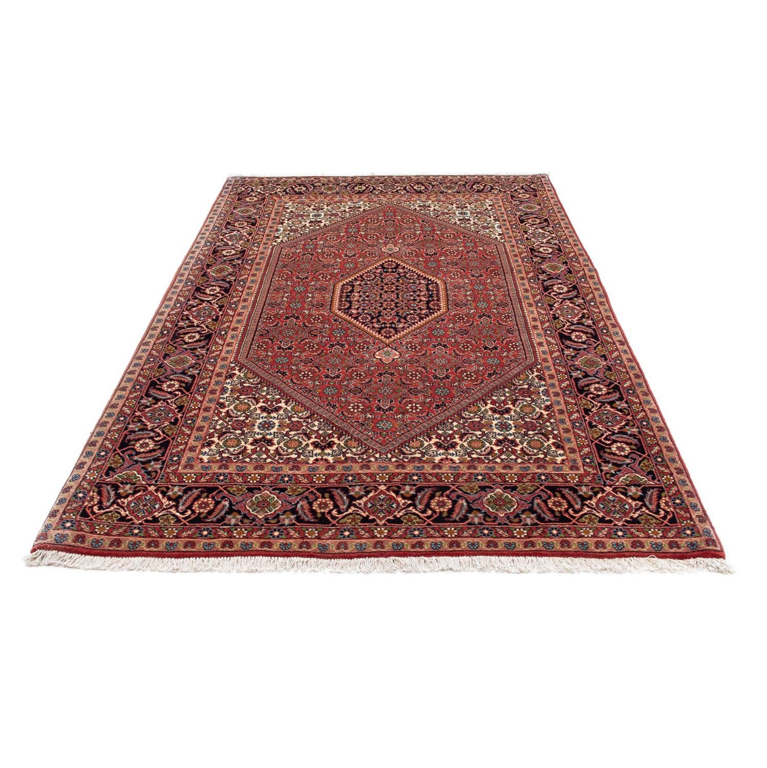 Persisk tæppe - Bijar - 224 x 141 cm - lysrød