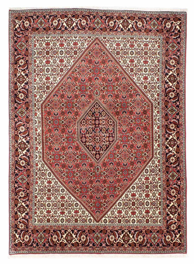 Persisk tæppe - Bijar - 245 x 172 cm - lysrød