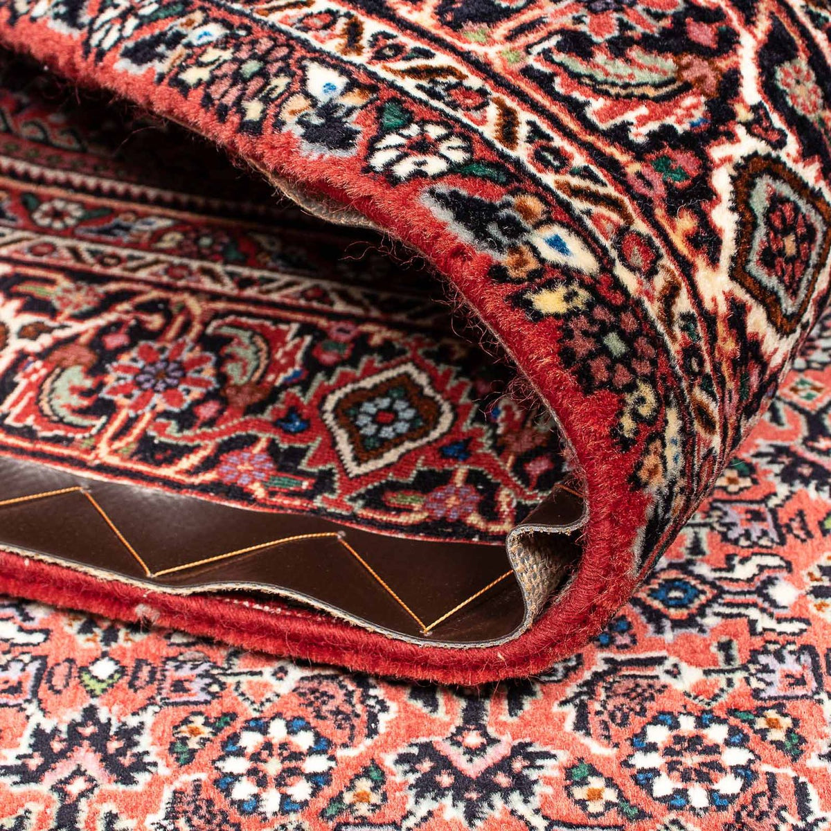 Persisk tæppe - Bijar - 213 x 136 cm - lysrød