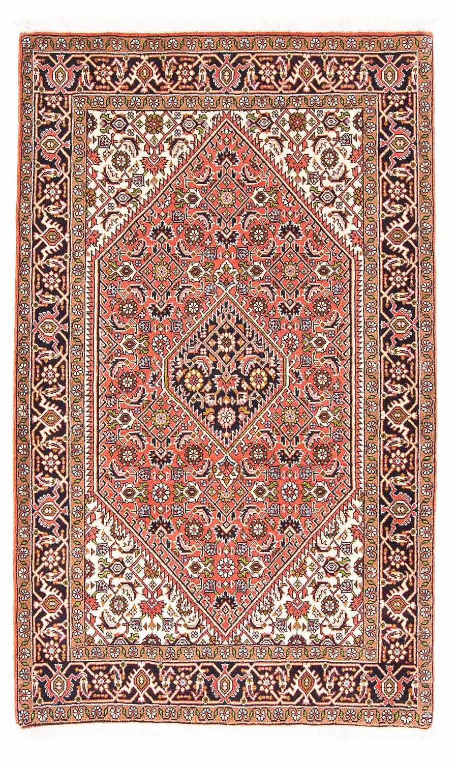Persisk tæppe - Bijar - 140 x 87 cm - lysrød