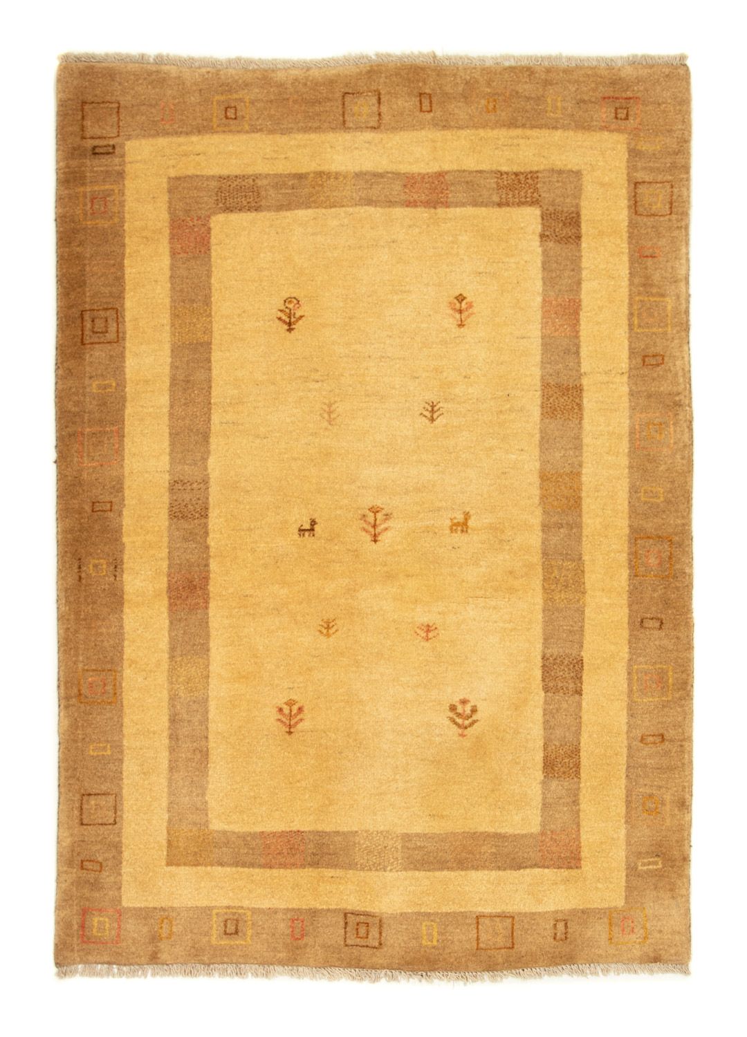 Gabbeh-tæppe - Persisk - 174 x 121 cm - guld