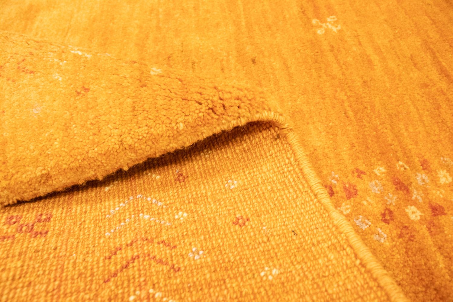Gabbeh-tæppe - Persisk - 224 x 177 cm - guld