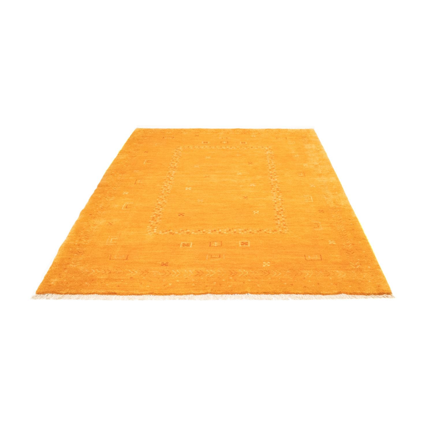 Gabbeh-tæppe - Persisk - 224 x 177 cm - guld