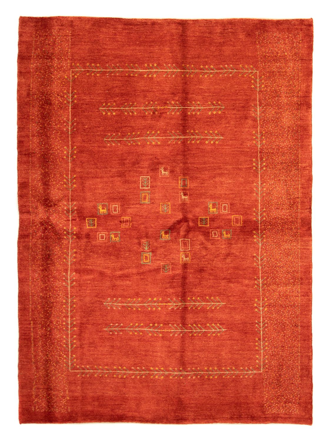 Gabbeh-tæppe - Persisk - 228 x 165 cm - rød
