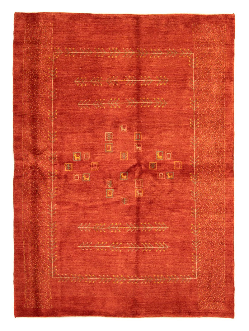 Gabbeh-tæppe - Persisk - 228 x 165 cm - rød